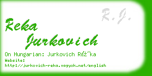 reka jurkovich business card